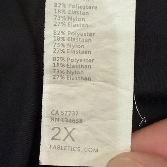 Fabletics Oasis PureLuxe High Waisted Crossover 7/8 Leggings Women's 2X Black - Picture 8 of 13